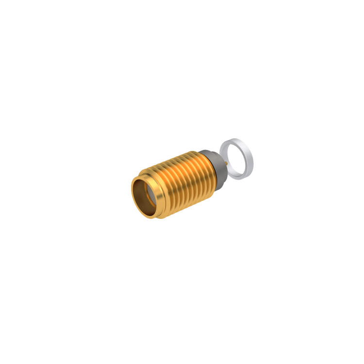 SMA / THREAD-IN JACK RECEPTACLE HERMETIC - WITH CYLINDRICAL CONTACT