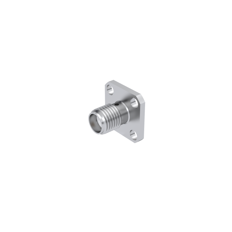 SMA / SQUARE FLANGE JACK RECEPTACLE WITH SHOULDER CONTACT
