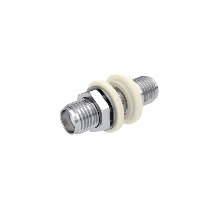 SMA / FEMALE-FEMALE BULKHEAD ADAPTER INSULATED