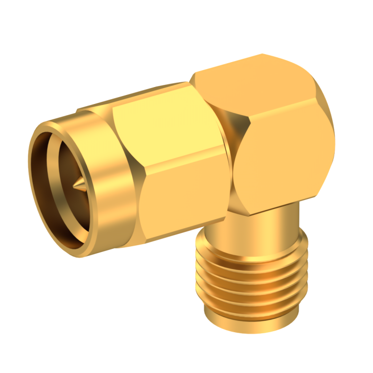 SMA / RIGHT ANGLE MALE - FEMALE ADAPTER