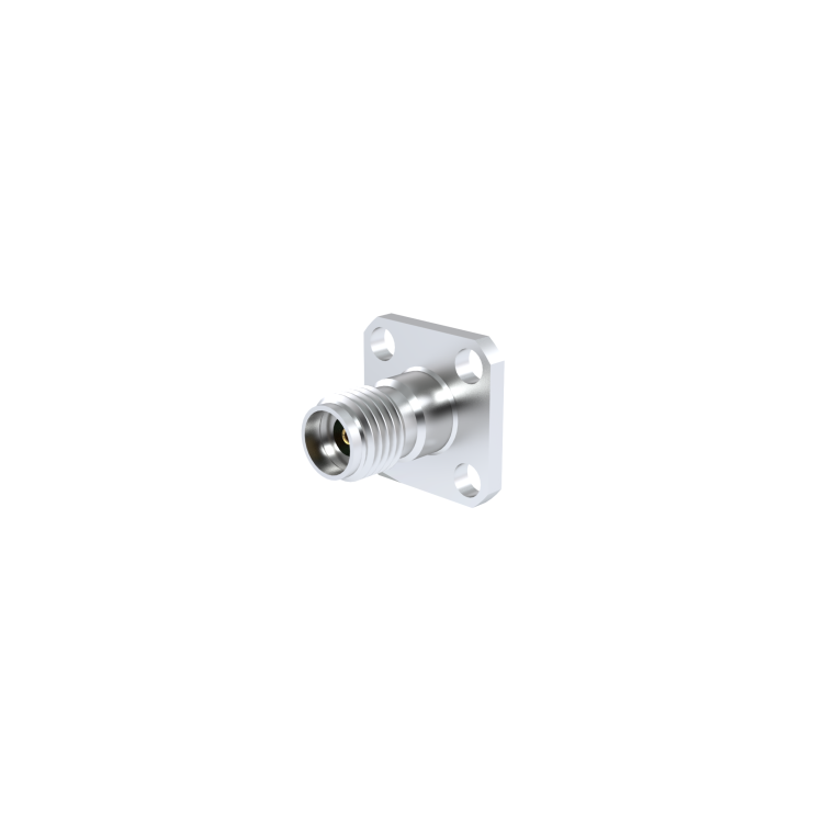 SMA 2.9 / SQUARE FLANGE FEMALE RECEPTACLE PANEL SEALED FOR PIN 0.3MM WITH EMI GASKET