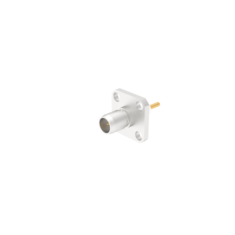 BMA / SQUARE FLANGE PLUG RECEPTACLE WITH CYLINDRICAL CONTACT