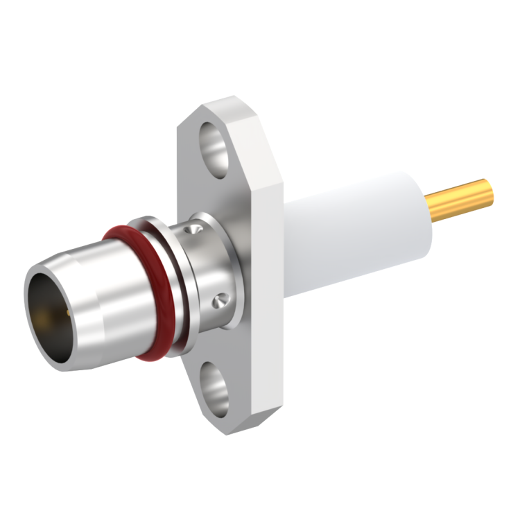 BMA / 2 HOLE FLANGE MALE RECEPTACLE WITH CYLINDRICAL CONTACT