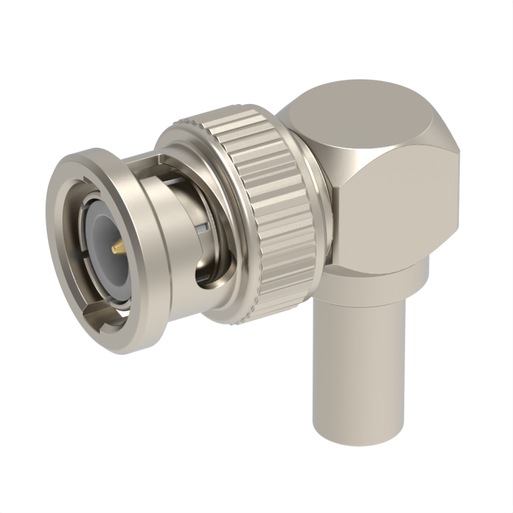 BNC / RIGHT ANGLE PLUG CRIMP TYPE CABLE 2.6/50 S