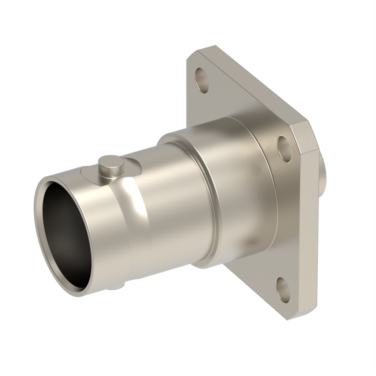 BNC / STRAIGHT SQUARE FLANGE JACK CRIMP TYPE - CABLE 2.6/50 S