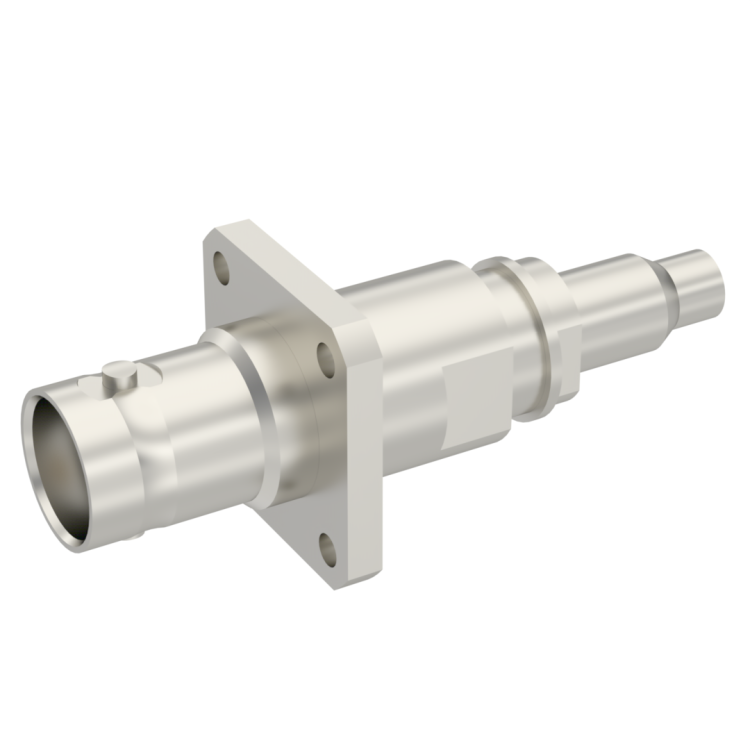 BNC / STRAIGHT SQUARE FLANGE JACK CRIMP TYPE - CABLE 3.55/50 S
