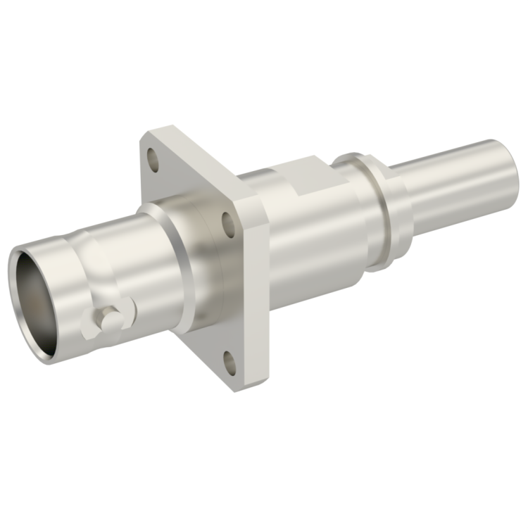 BNC / STRAIGHT SQUARE FLANGE JACK CRIMP TYPE - CABLE 5/50 D