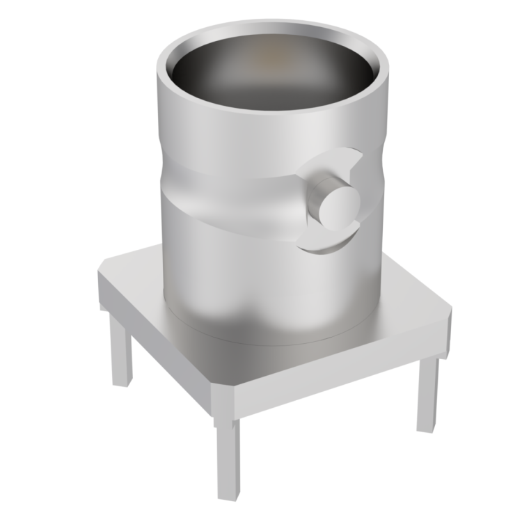 BNC / STRAIGHT JACK RECEPTACLE FOR PCB SOLDER LEGS