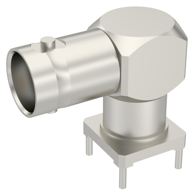 BNC / RIGHT ANGLE JACK RECEPTACLE FOR PCB SOLDER LEGS