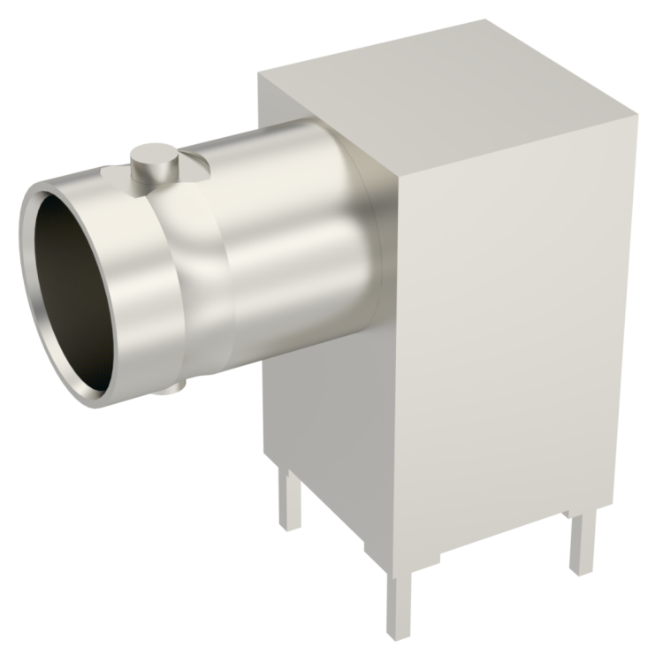 BNC / RIGHT ANGLE JACK RECEPTACLE FOR PCB TIN SOLDER LEGS