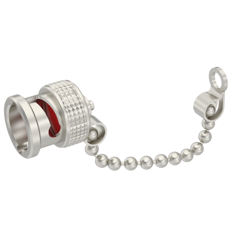 BNC / MALE DUST CAP WITH CHAIN