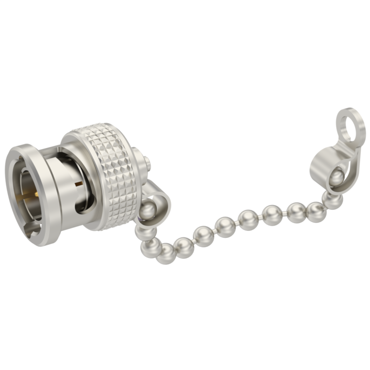 BNC / MALE SHORT CIRCUIT CAP WITH CHAIN