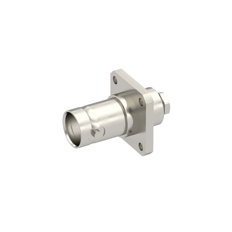 BNC / STRAIGHT SQUARE FLANGE JACK CLAMP TYPE - CABLE 2.6/75 S