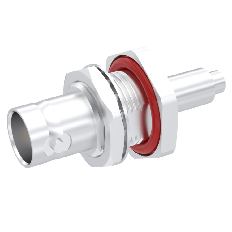 BNC 75 HDTV / STRAIGHT BULKHEAD JACK PANEL SEAL CRIMP TYPE CABLE 0.8/3.7