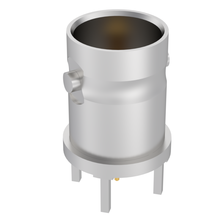 BNC 75 HDTV / STRAIGHT JACK RECEPTACLE FOR PCB SOLDER LEGS