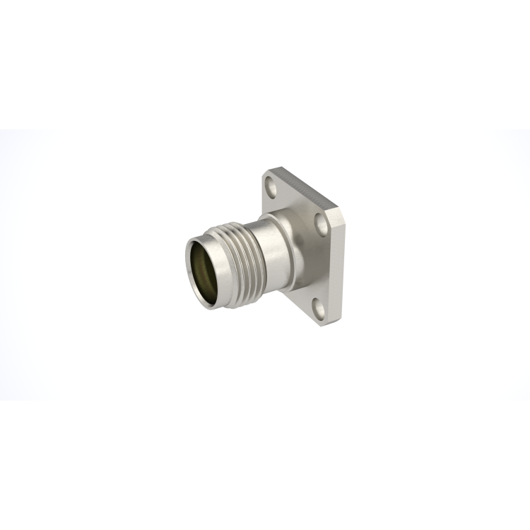 TNC / STRAIGHT SQUARE FLANGE JACK SOLDER TYPE - CABLE .085