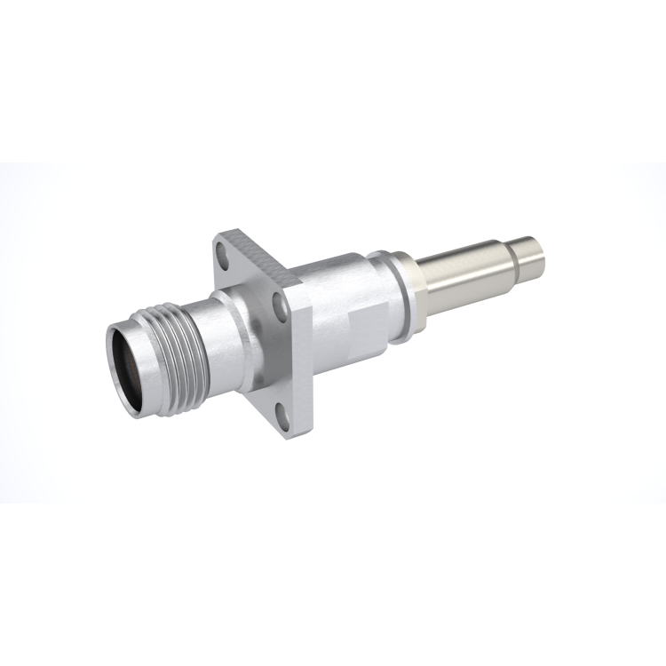 TNC / STRAIGHT SQUARE FLANGE JACK SOLDER TYPE - CABLE 3.85/50 S