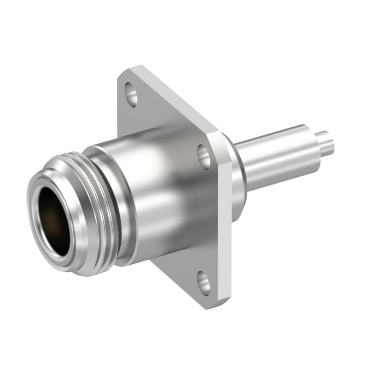 N / STRAIGHT SQUARE FLANGE JACK FULL CRIMP-TYPE - CABLE 5/50 D