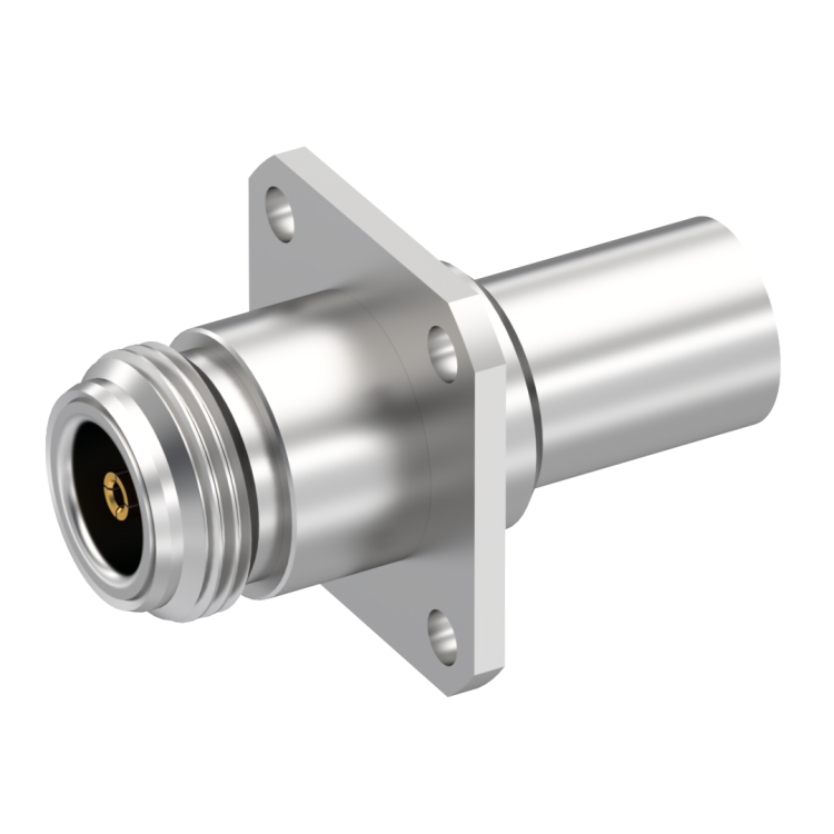 N / STRAIGHT SQUARE FLANGE JACK FULL CRIMP-TYPE - CABLE 10/50 S