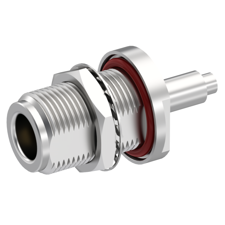 N / STRAIGHT BULKHEAD JACK PANEL SEAL FULL CRIMP-TYPE - CABLE 2.6/50 S+D