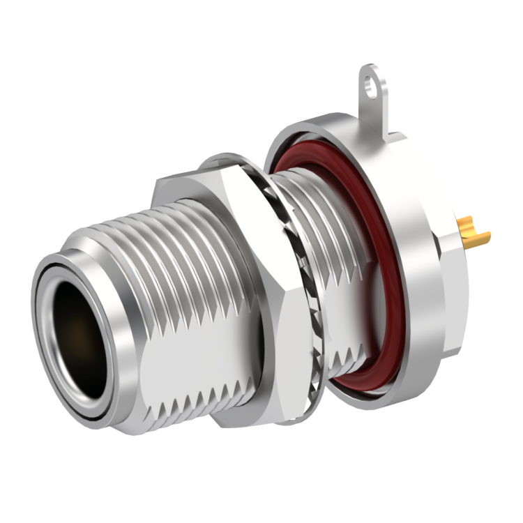 N / BULKHEAD JACK RECEPTACLE REAR MOUNTING COMBINATION SEAL WITH SOLDER POT CONTACT