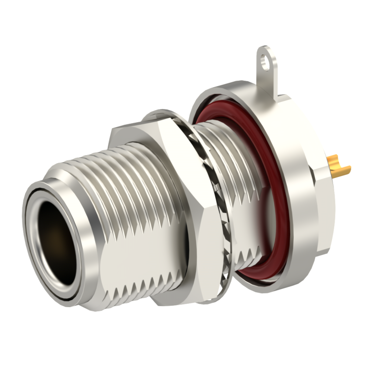 N / BULKHEAD JACK RECEPTACLE REAR MOUNTING COMBINATION SEAL WITH SOLDER POT CONTACT