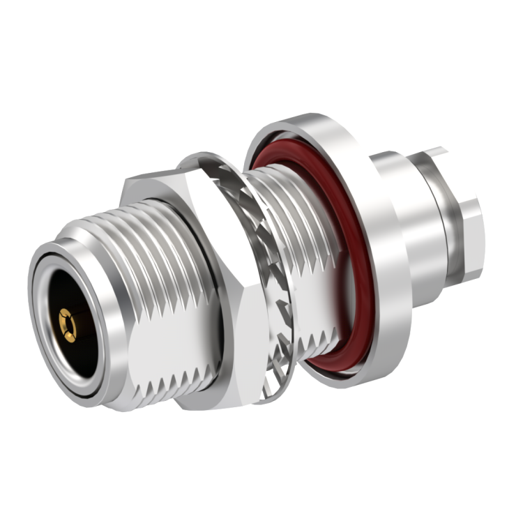 N / STRAIGHT BULKHEAD JACK WITH FRONT NUT AND PANEL SEAL CABLE 2.6/75 S