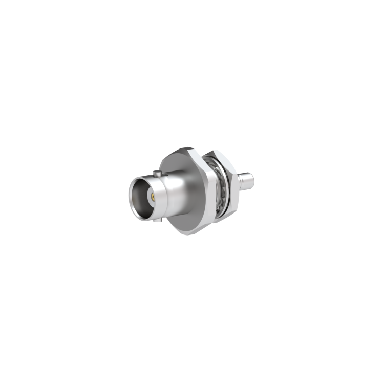 SMB MALE - BNC FEMALE BULKHEAD PANEL SEAL STRAIGHT ADAPTER
