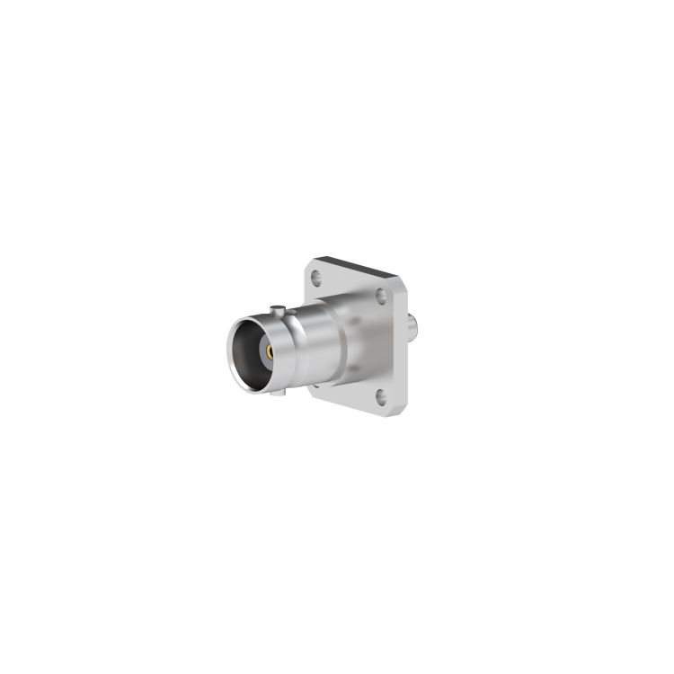 SMB MALE - BNC FEMALE SQUARE FLANGE STRAIGHT ADAPTER