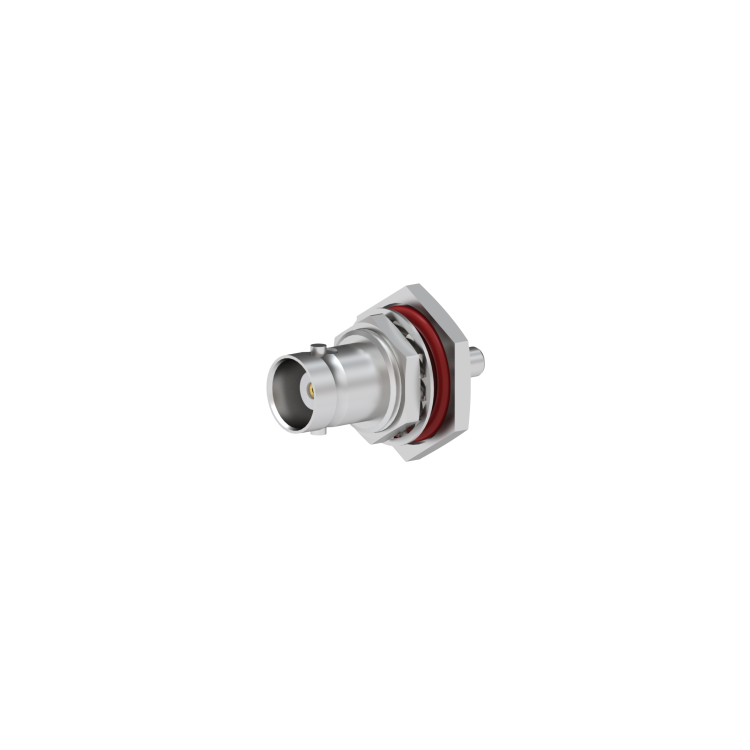 SMB MALE - BNC FEMALE BULKHEAD PANEL AND INTERNAL SEAL STRAIGHT ADAPTER