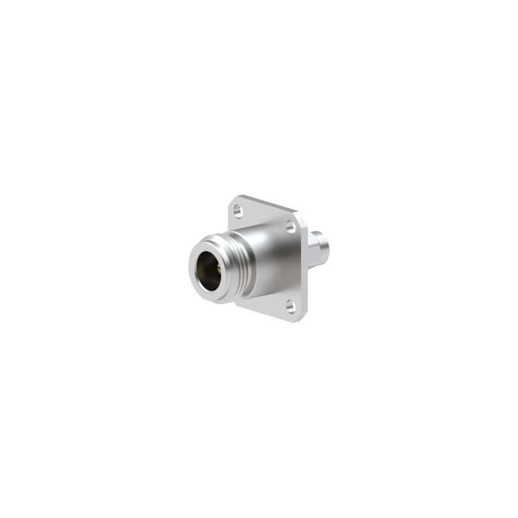 N FEMALE - SMA MALE SQUARE FLANGE STRAIGHT ADAPTER