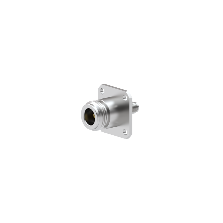 N FEMALE - SMA FEMALE SQUARE FLANGE STRAIGHT ADAPTER
