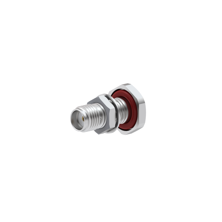 SMA FEMALE - MMCX FEMALE STRAIGHT BULKHEAD ADAPTER PANEL AND INTERNAL SEAL
