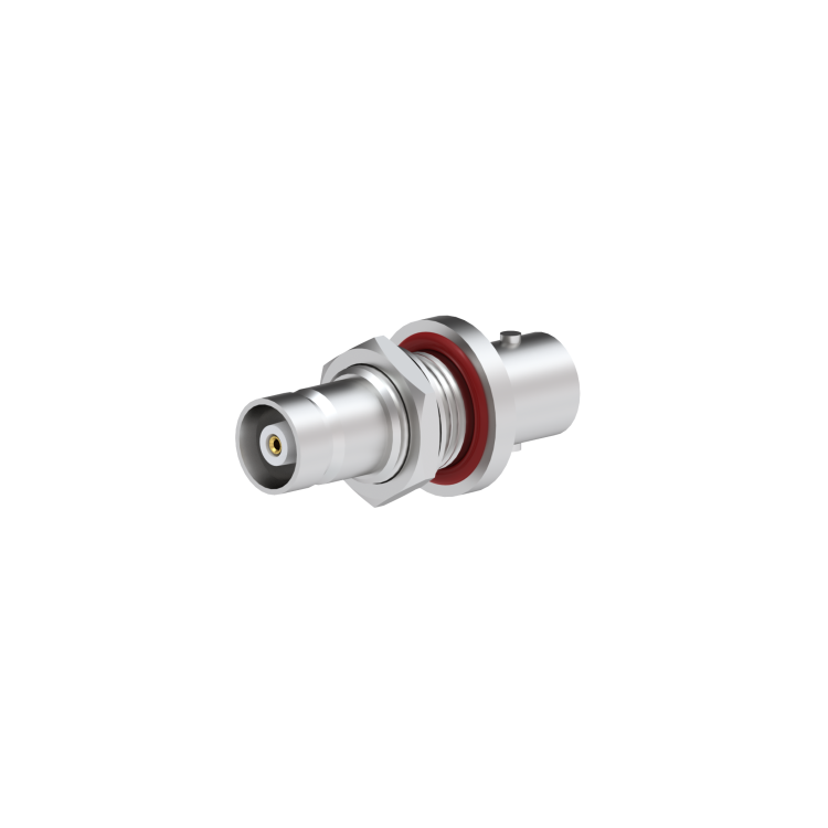 BNC FEMALE - MQ FEMALE STRAIGHT BULKHEAD ADAPTER
