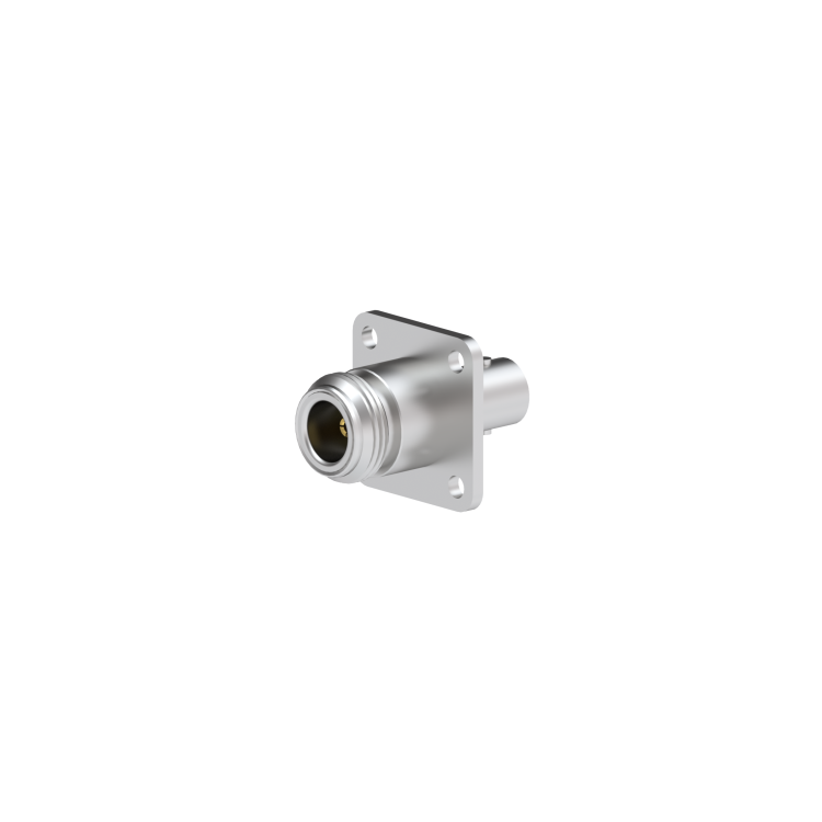 BNC FEMALE - N FEMALE SQUARE FLANGE STRAIGHT ADAPTER