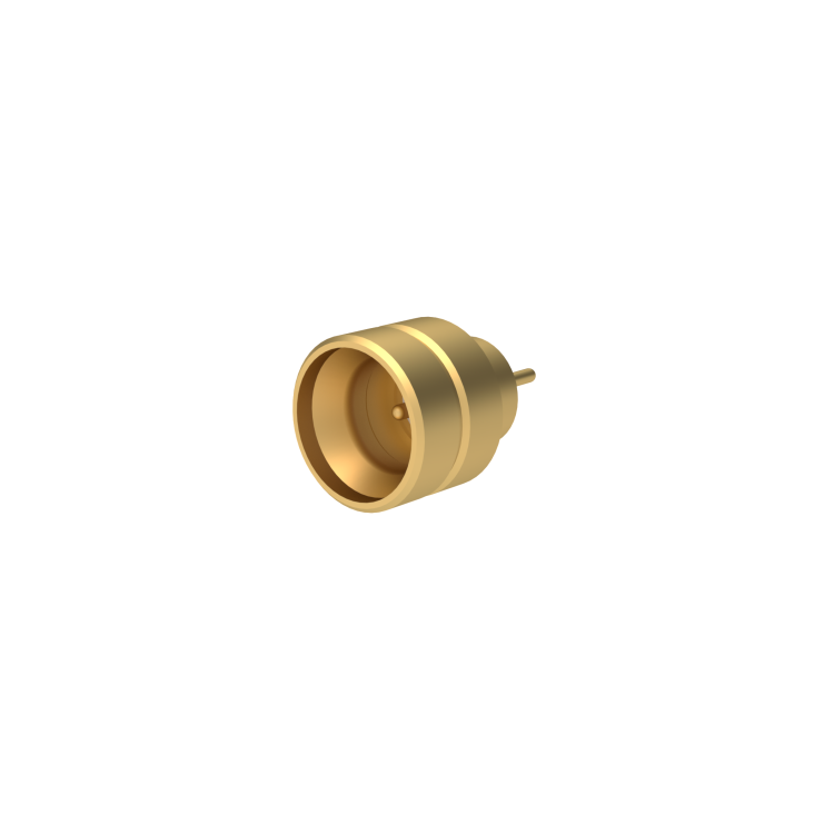 SMPM / HERMETIC STRAIGHT MALE RECEPTACLE SOLDER MOUNT FULL DETENT