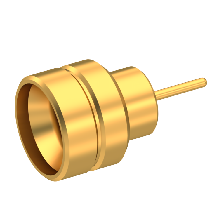 SMPM / HERMETIC STRAIGHT MALE RECEPTACLE SOLDER MOUNT FULL DETENT