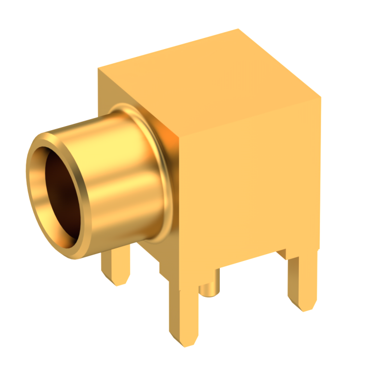 MCX / RIGHT ANGLE FEMALE RECEPTACLE FOR PCB PIN IN PASTE VERSION - REEL OF 100