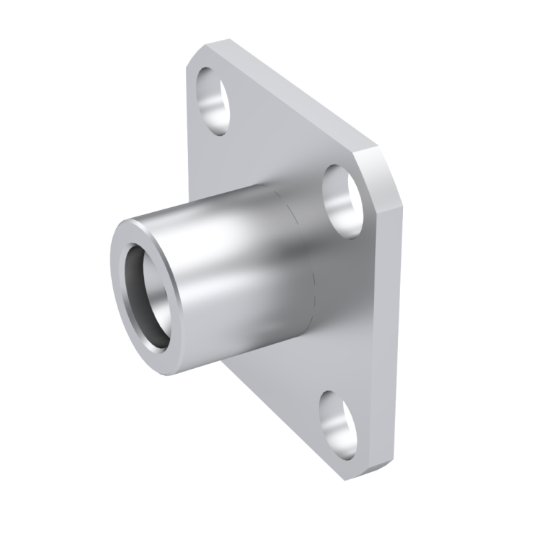 SMP / STRAIGHT MALE RECEPTACLE SQUARE FLANGE FOR PIN 0.75MM FULL DETENT