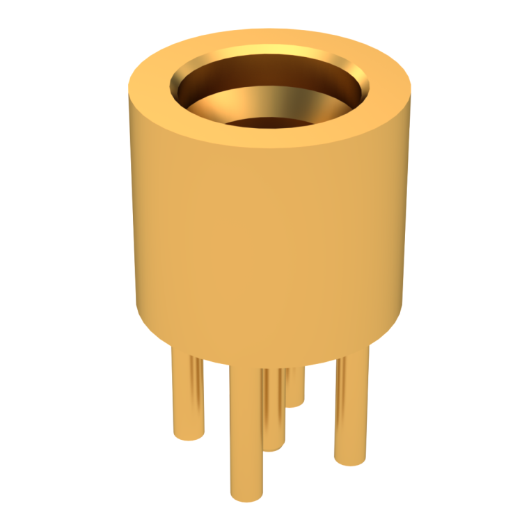 SMP / STRAIGHT MALE RECEPTACLE SOLDER LEGS - FULL DETENT