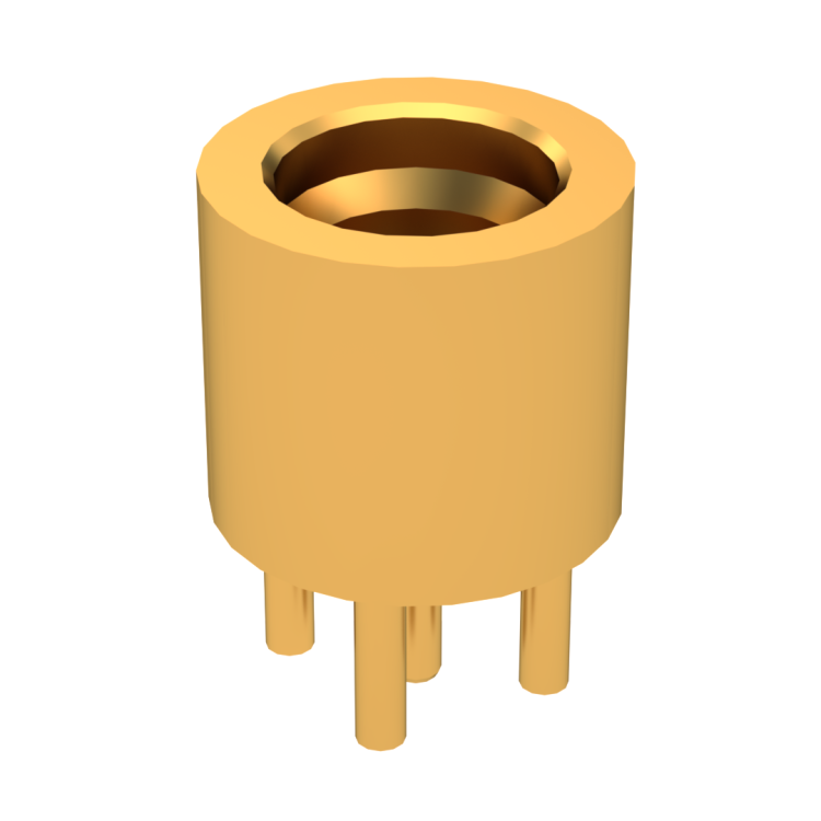 SMP / STRAIGHT MALE RECEPTACLE SOLDER LEGS - LIMITED DETENT