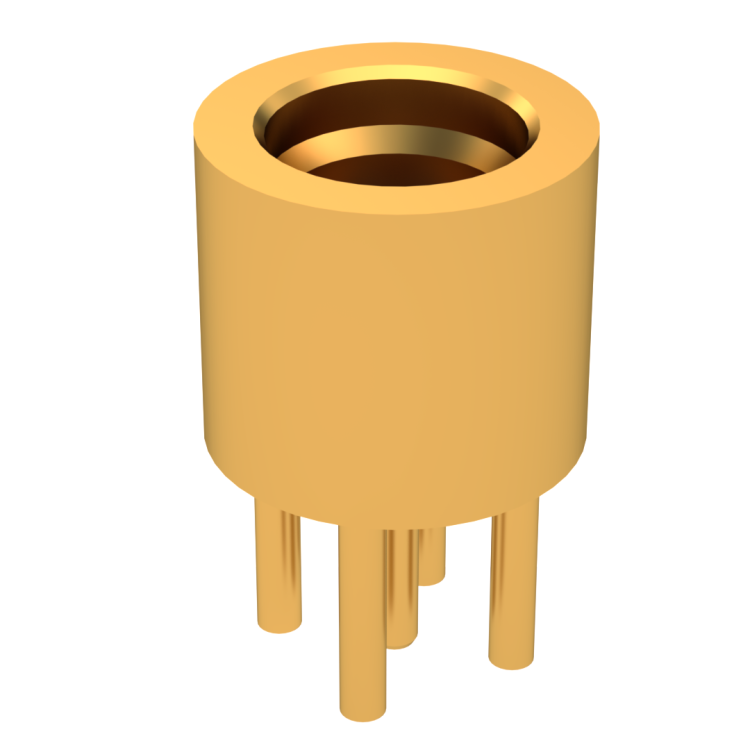 SMP / STRAIGHT MALE RECEPTACLE SOLDER LEGS - SMOOTH BORE