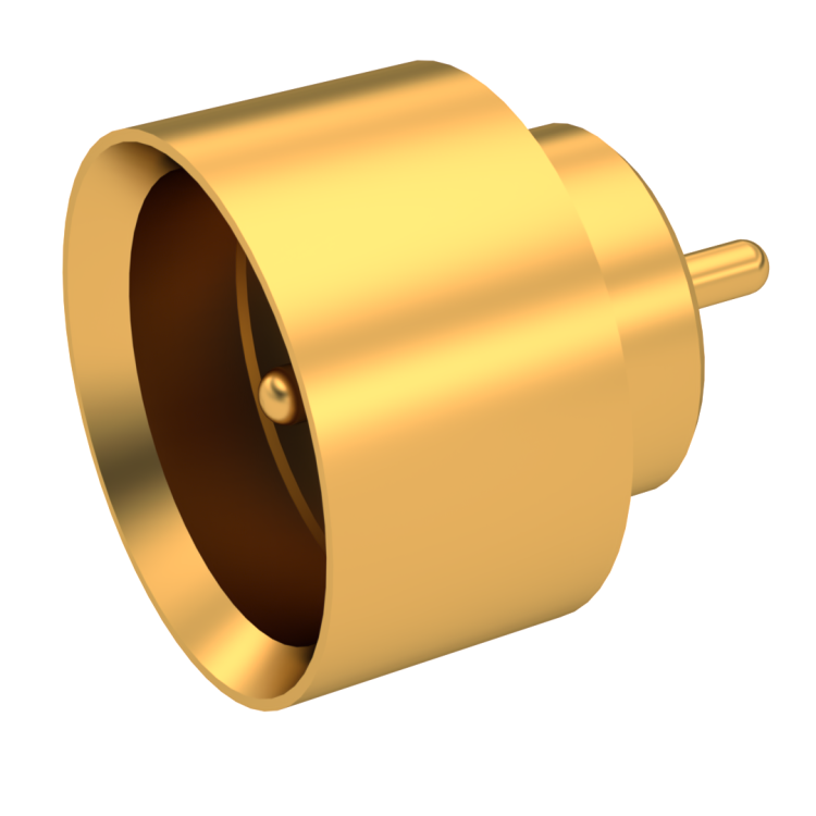 SMP / HERMETIC STRAIGHT MALE RECEPTACLE SOLDER TYPE - LIMITED DETENT