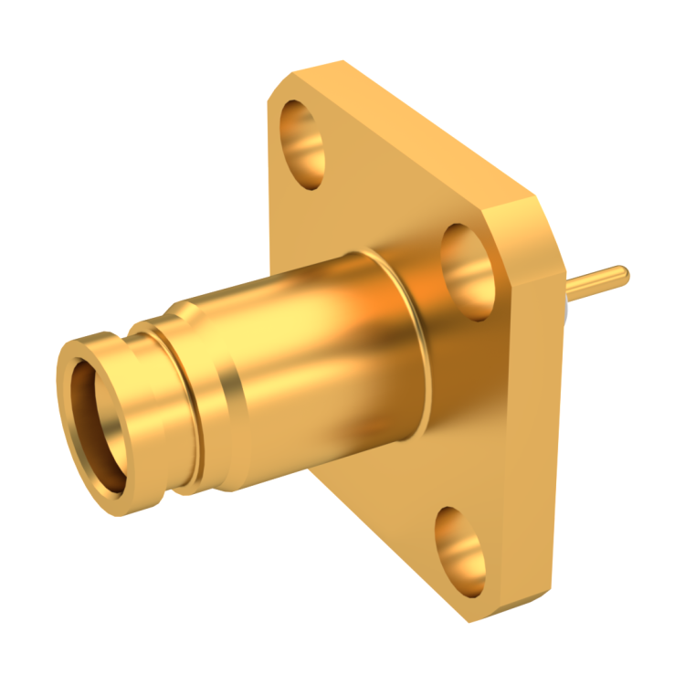 SMP-LOCK / SQUARE FLANGE JACK RECEPTACLE LIMITED-DETENT EMI GASKET