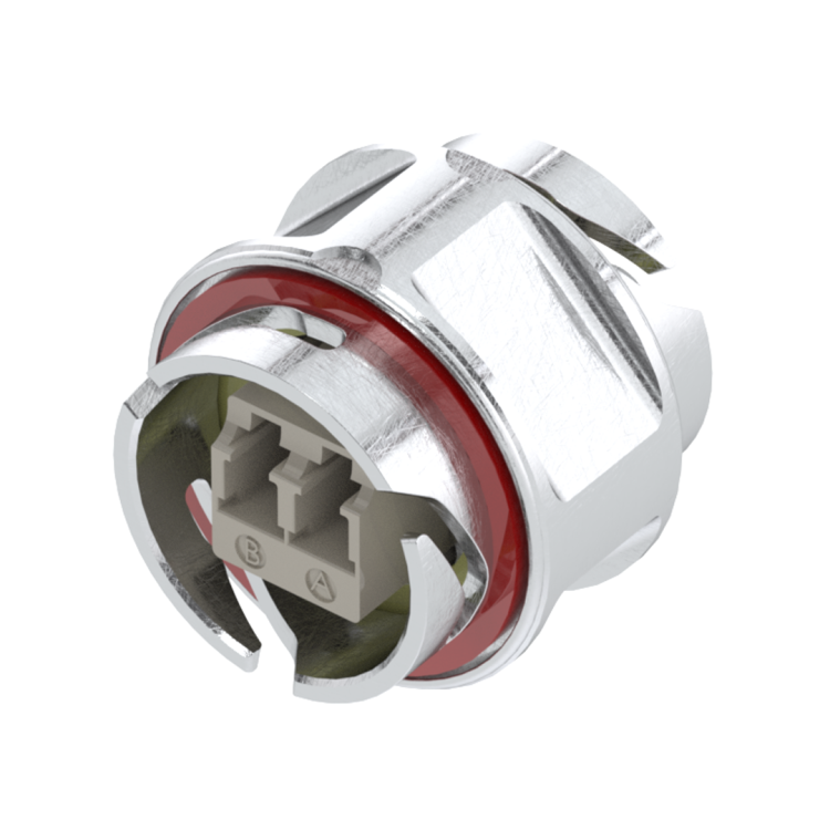Field Adaptor R2CT Plug-Plug, with LC dplx adaptor, MM, metal cap