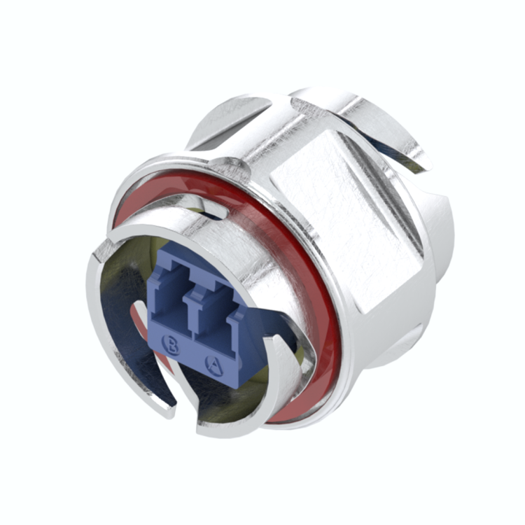 Field Adaptor R2CT Plug-Plug, with LC dplx adaptor, SM, metal cap
