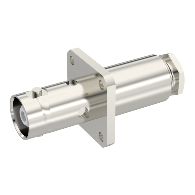 BNC HT-MHV / STRAIGHT SQUARE FLANGE RECEPTACLE CLAMP TYPE CABLE 6/75S