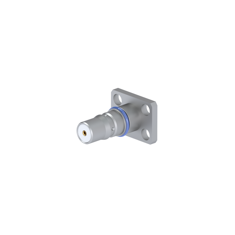 QRE / RECTANGULAR FLANGE RECEPTACLE FOR PIN 0.46MM WITH EMI GASKET