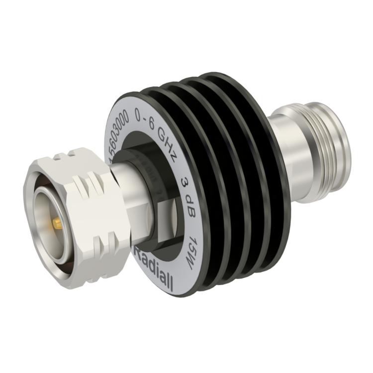 ATTENUATOR: 4.3-10 20DB  6GHZ   15W  50ohms