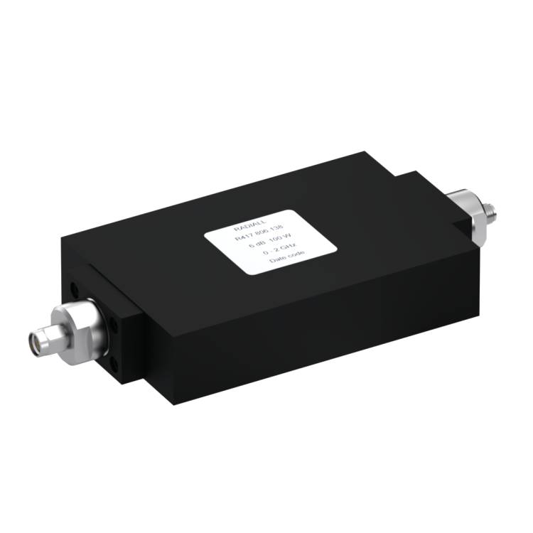 ATTENUATOR: SMA 6DB 2GHZ 100W 50ohms panel conduction cooling type